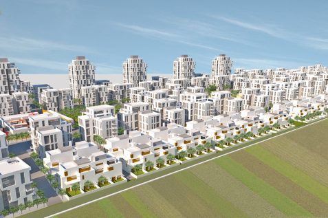 הדמיה מתחם סער נהריה // אמיר מן - עמי שנער אדריכלים ומתכנני ערים