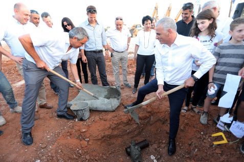 הנחת אבן פינה שכונת הדרים שוהם // צילום רועי ברפמן