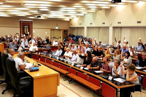 הצבעה על סכסוך עבודה כללי במשק בנושא בטיחות בעבודה - בית נבחרי ההסתדרות // באדיבות דוברות ההסתדרות