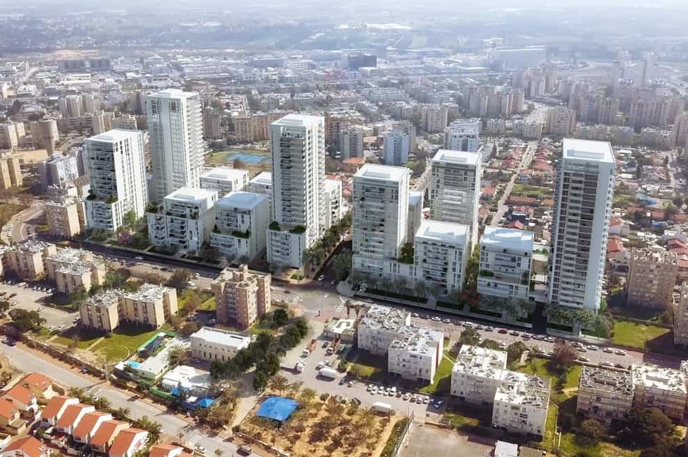הדמייית הפרויקט בשכונת קריית נורדאו בנתניה // תכנון: אלונים גורביץ‘ אדריכלים | הדמיות: טוטם הדמיות