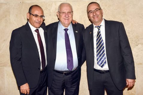 רוני בריק, רובי ריבלין ואילן גורדו // צילום: כפיר סיון