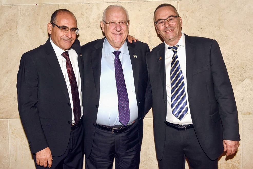 רוני בריק, רובי ריבלין ואילן גורדו // צילום: כפיר סיון