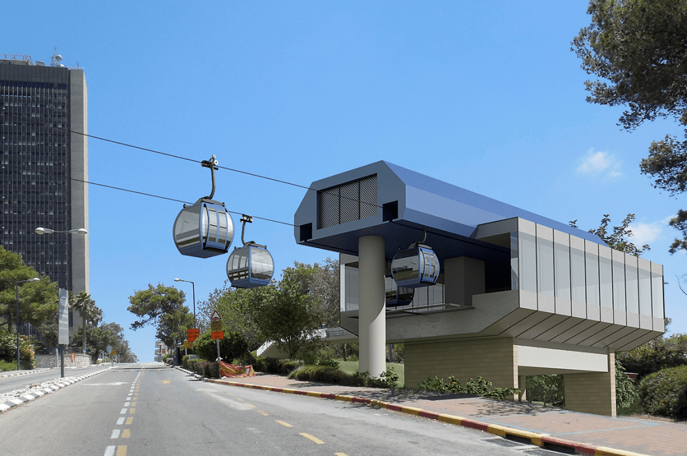 הדמיית הרכבלית // באדיבות דוברות משרד התחבורה