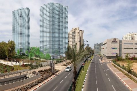 פינוי בינוי בגבעתיים | פרויקט של אחים דוניץ ברחוב ההסתדרות בגבעתיים // הדמייה רותי הרשקוביץ אדריכלים