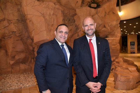 השר אמיר אוחנה וחיים מסילתי בכנס לשכת שמאי המקרקעין באילת // צילום מרסלו אילת