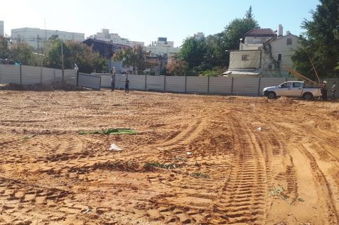 אתר הבנייה של הבניין החדש ברחוב פוזננסקי // צילום : ללא קרדיט