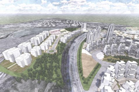 הדמיה התכנית שכונת ארנונה ירושלים // לשכת התכנון מחוז ירושלים