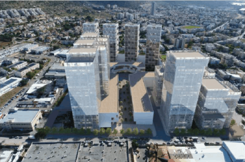 הדמיה תוכנית אוטוקרס טירת כרמל // משרד ערן מבל אדריכלות ובינוי ערים בע"מ