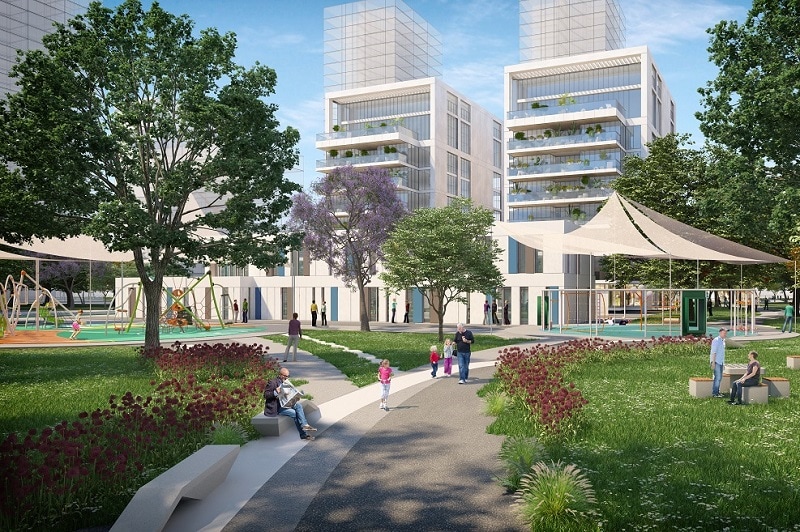 הדמיית הפרויקט: משרד בר לוי אדריכלים ומתכנני ערים.