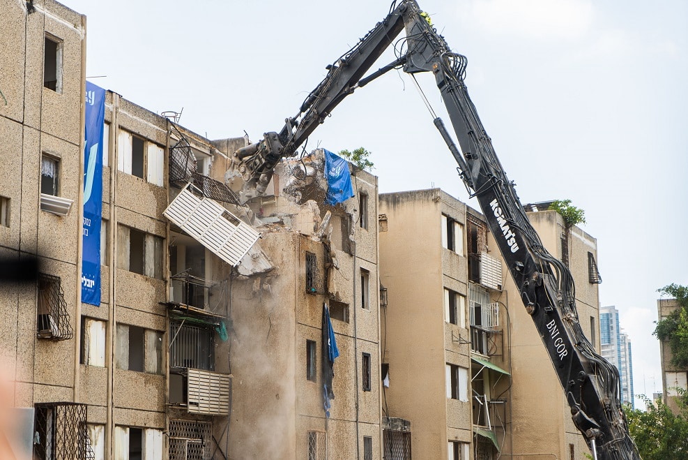 קבוצת יובלים - פינוי בינוי בקריית נורדאו בנתניה // צילום: סקיי פרו