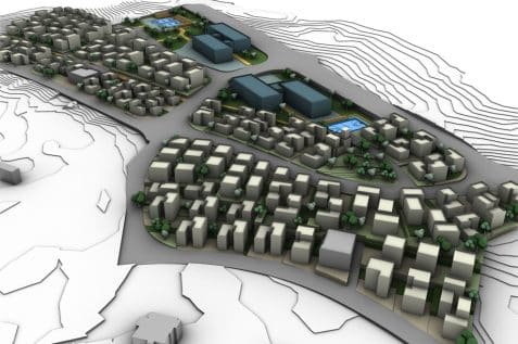 תוכנית צפון באקה אל גרביה // הדמיה: רונאל אדריכלים