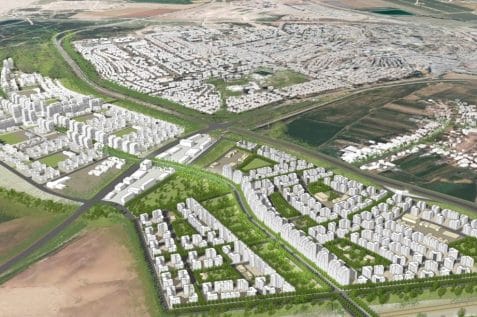תוכנית 'קרית גת מערב' // הדמיה: יער אדריכלים