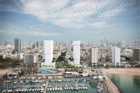 כיכר אתרים מבט מהאוויר // הדמיה: ישר אדריכלים