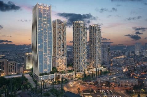 מתחם "מידטאון" ברובע הכניסה לעיר // הדמיה: 3DVISION