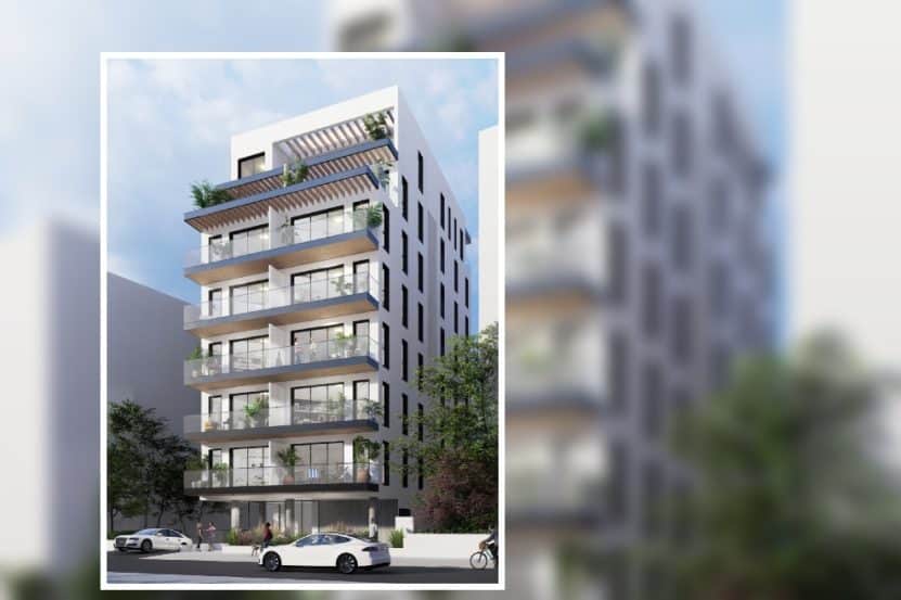 פרויקט בצלאל 7 בתל אביב // הדמיה: מושלי אדריכלים