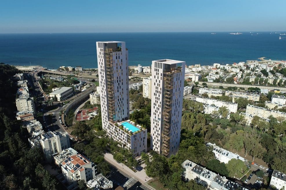 פרויקט התחדשות קרית אליעזר חיפה, מתחם 16 // הדמייה: משה צור אדריכלים