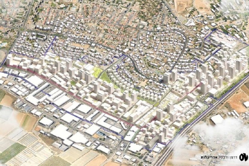 תכנית מרכז נתיבות (תמל/2027) // הדמייה: משרד דרמן ורבקל אדריכלות