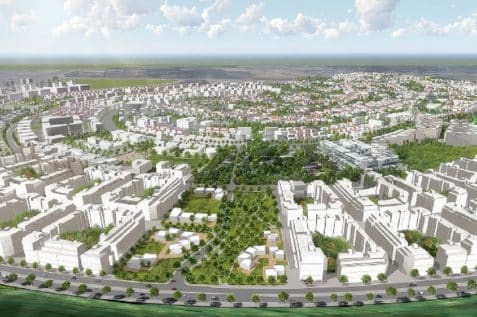 מתחם בית אליעזר בעיר בחדרה // הדמיה: יער אדריכלים