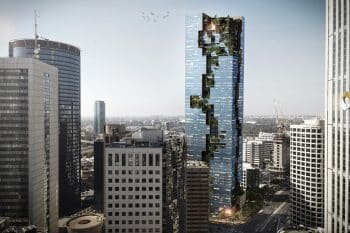 מגדל תעסוקה רחוב היצירה רמת גן // הדמיה: ישר אדריכלים