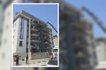 בניין שנפגע מירי טילים בבאר שבע// צילום: באדיבות העירייה
