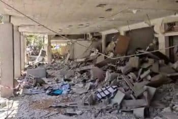 מתחם פינוי בינוי שנפגע במתקפת הטילים // באדיבות נציגות המתחם המיוצג על ידי משרד משרד פרבמן רשף ושות’