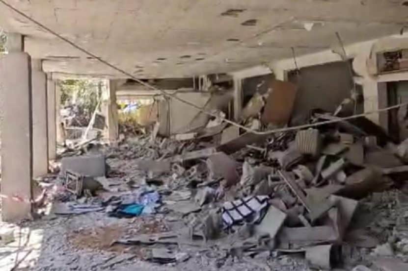 מתחם פינוי בינוי שנפגע במתקפת הטילים // באדיבות נציגות המתחם המיוצג על ידי משרד משרד פרבמן רשף ושות’