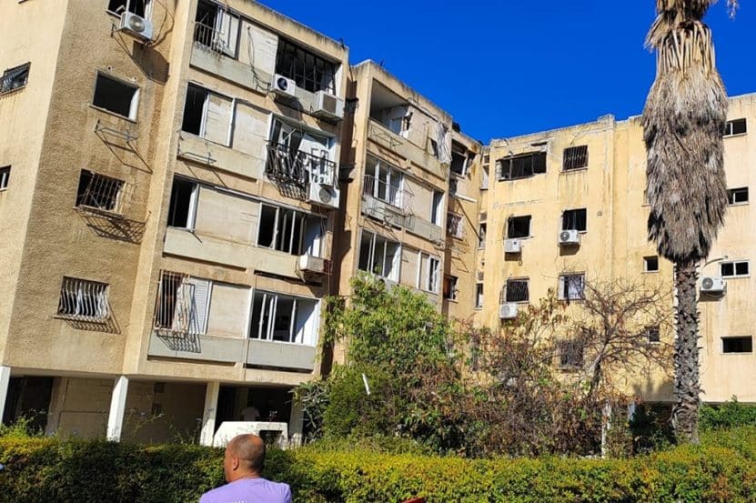 בניין הפגיעה בחולון // צילום: באדיבות חברת אורון נדל"ן