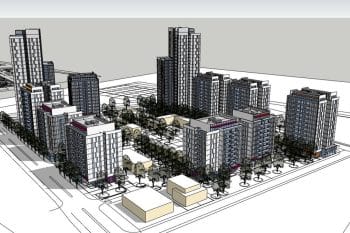 הדמיית מתחם רמב"ם באשדוד // הדמיה: מיכאל רוזיו אדריכלים