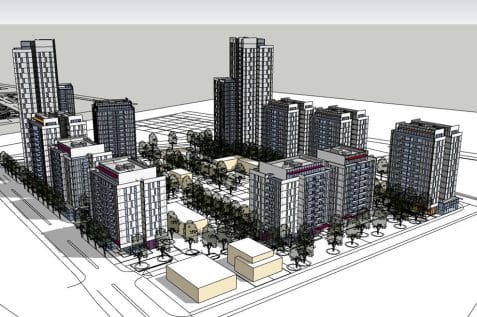 הדמיית מתחם רמב"ם באשדוד // הדמיה: מיכאל רוזיו אדריכלים