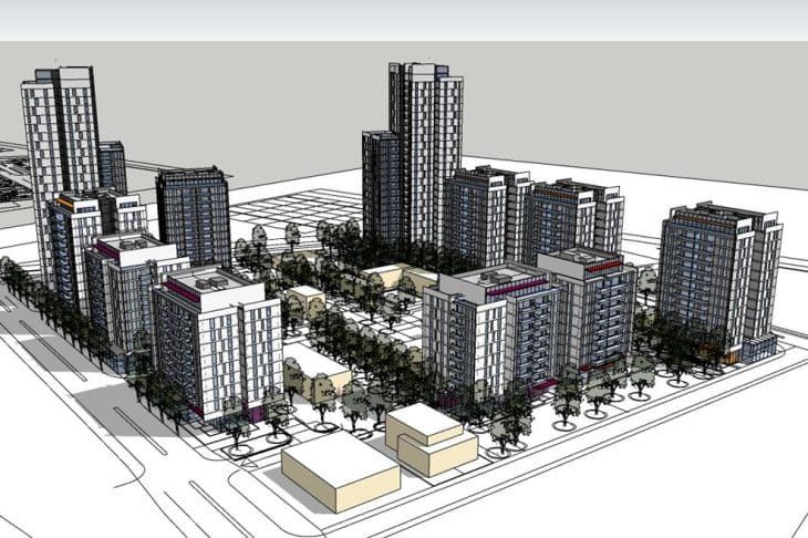 הדמיית מתחם רמב"ם באשדוד // הדמיה: מיכאל רוזיו אדריכלים
