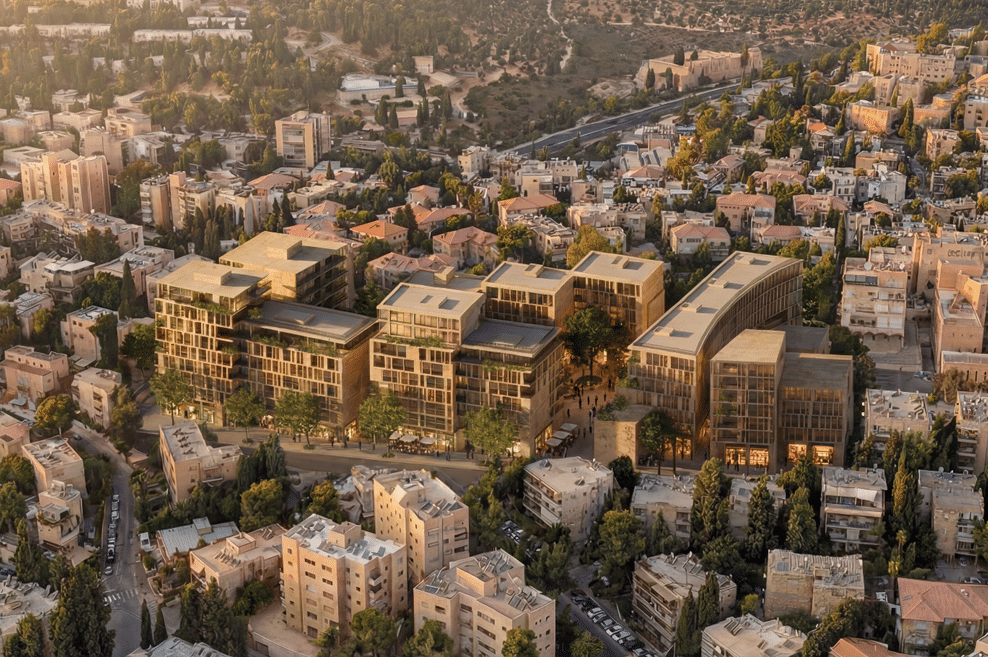 מתחם איתמר בן אב"י בשכונת טלביה ירושלים // הדמיה: משרד אדריכלים מן-שנער