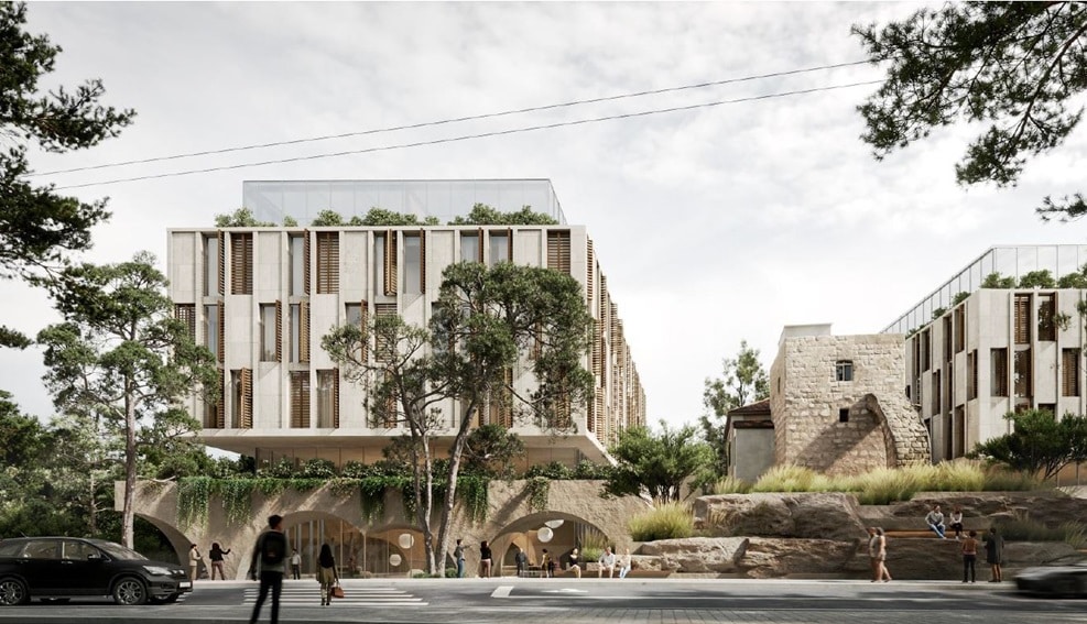 מתחם 'מצודת אייל' // הדמיה: אדריכל ירון קופרשטוק