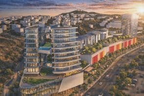 מתחם "שער העיר" יקנעם // הדמיה: מושלי אלדר אדריכלים