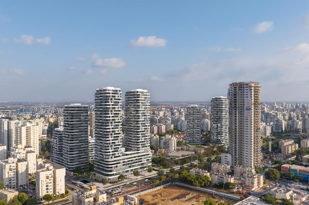 מתחם גאפונוב ברובע ה' באשדוד // הדמיה: אופיר ראאני - סטודיו אור. אדריכלים: קיקה בראז