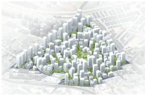 התחדשות עירונית באר יעקב // הדמיה: עמוס ברנדייס אדריכלות ותכנון עירוני ואזורי
